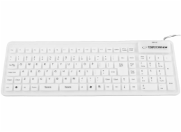 Esperanza EK126W silikonová klávesnice, US layout, USB/OTG, bílá