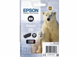 EPSON ink čer Singlepack "Lední medvěd" Photo Black 26 Claria Premium Ink
