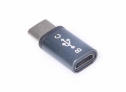 PREMIUMCORD Adaptér USB 3.1 C/male - USB 2.0 Micro-B/female, kovově šedý