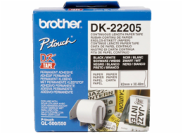 Brother Continuous Paper Tapes 6,2cmx30,5m  white      DK-22205