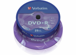 Verbatim DVD+R 4.7 GB 16x 25 sztuk (43500)