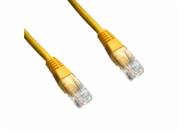DATACOM patch cord UTP cat5e 0,25M žlutý