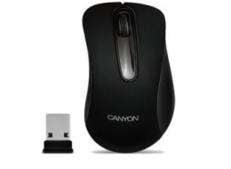 CANYON bezdrátová USB myš s 3 tlacítky, 1200 dpi, cerná