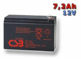 CSB Náhradni baterie 12V - 7,2Ah GP1272 F2 - kompatibilní s RBC2/5/8/9/12/22/23/25/27/31/32/33/40/48/51/53/54/59/109/110