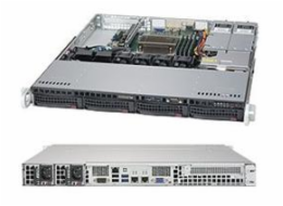 SUPERMICRO 1U chassis 4x 3,5" HS SAS/SATA (12G), 2x400W (Platinum)