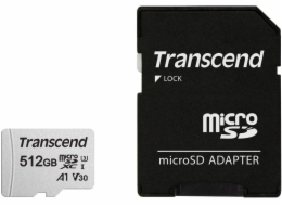 Transcend microSDXC 300S-A 512GB Class 10 UHS-I U3 V30 A1