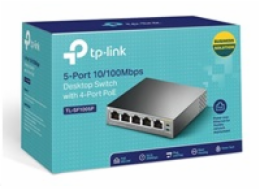TP-Link TL-SF1005P TP-Link TL-SF1005P 5x10/100 (4xPOE) 67W Desktop Steel CCTV Switch