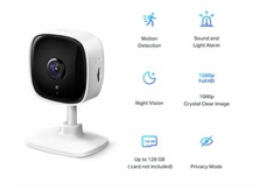 TP-Link Tapo C100 domácí/indoor kamera, (2MP, Full HD 1080p, IR 10m, WiFi, micro SD card)