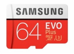 Samsung Micro SDXC karta 64GB EVO Plus (Class 10 UHS-I) + SD adaptér