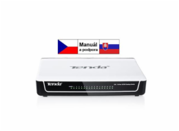 Tenda S16 - 16x 10/100 Mbps Fast Ethernet Switch, Fanless-bez ventilátorů, Desktop