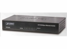 Planet FSD-803 switch 8x10/100Base-TX, 10", kov, desktop, fanless