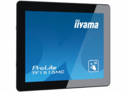 15" iiyama TF1515MC-B2: TN, XGA, capacitive, 10P, 350cd/m2, VGA, DP, HDMI, černý