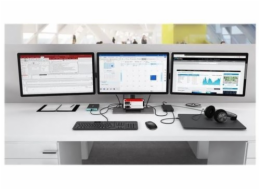 i-tec USB-C Metal Ergonomic 4K 3x Display Docking Station with Power Delivery 85W + i-tec Universal