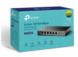 TP-Link switch TL-SF1006P (6x100Mb/s, 4xPoE+, 67W, fanless)