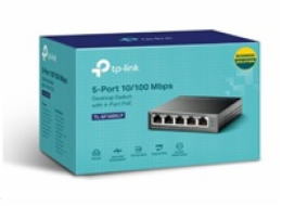 Switch TP-Link TL-SF1005LP 5x LAN, 4xPoE+, 41W, dosah 250m, kov