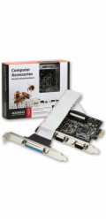 AXAGO,  PCEA-SP, PCI express karta, 2x RS232, 1x LPT, Full profile