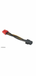 AKASA kabel  redukce napájení z 6pin PCIe na 8pin PCIe 2.0, 10cm