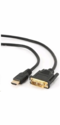 GEMBIRD Kabel HDMI - DVI 3m (M/M, DVI-D, Single Link, zlacené kontakty, stíněný)