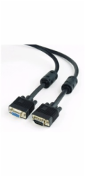 GEMBIRD Kabel VGA prodlužovací 1,8m, černý (HD15M/F, dvojité stínění, feritová jádra)
