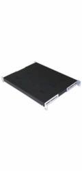 TRITON Police s perforací 19", 1U/850mm, nosnost 80kg, černá