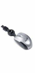 GENIUS myš MicroTraveler V2/ drátová/ 1200 dpi/ USB/ stříbrná