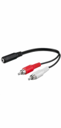 PremiumCord Kabel Jack 3,5mm-2xCINCH F/M 20cm