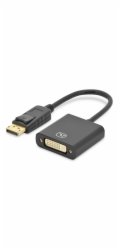 Digitus DisplayPort adapter cable, DP - DVI (24+5) M/F, 0.15m,w/interlock, DP 1.2 compatible, CE, bl
