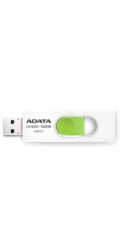 ADATA Flash Disk 64GB UV320, USB 3.1 Dash Drive, bílá/zelená
