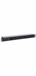 INTELLINET 163620 Intellinet napájecí lišta Rack 19 1U 110V-250V/10A 8xC13/1xC14 kabel 2m