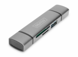 Digitus Dual Card Reader USB-C / USB 3.0, OTG, Kartenleser