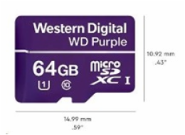 Western Digital WD MicroSDXC Class 10 64GB WDD064G1P0C