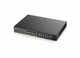 Zyxel GS1900-24EP 24-port Gigabit Smart Managed PoE Switch, 24x gigabit RJ45 (z toho 12x PoE), PoE budget 130W