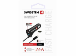 Swissten Cl Autonabíječka Usb-C A Usb 2,4A Power