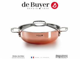 De Buyer Prima Matera Saucepot Copper/Steel 28cm curved induct.