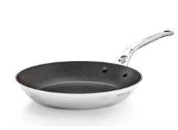 Pánev de Buyer, 3718.28 AFFINITY, nerezová, nepřilnavý povrch, průměr 28 cm, výška 4 cm, váha 1,35 kg, nedeformovatelná, rukojeť z nerezové oceli