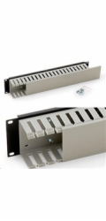 TRITON 19" vyvazovací panel 2U jednostranná plastová lišta, šedá