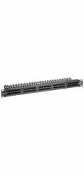 19" ISDN panel Solarix 50 x RJ45 černý 1U SX50-ISDN-BK