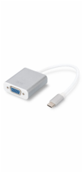 DIGITUS USB Typ C 1080p VGA Adaptér, hliníkové šasi, 20 cm kabel, Chipset: VL100+IT6513
