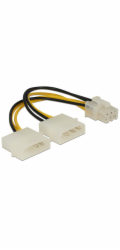 Delock - Elektrický kabel - 6 pin PCIe power (F) do 4 pinové interní napájení (M) - 15 cm