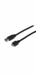 Digitus AK-300117-003-S USB 3.0 kabel, USB A - Micro USB B, M / M, 0,25 m,UL, bl
