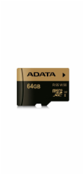ADATA Micro SDXC karta XPG 64GB UHS-I U3 + SD adaptér, (R: 95MB / W: 90MB)
