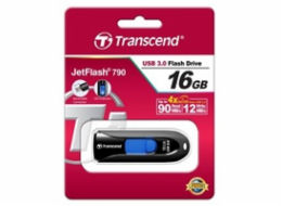 TRANSCEND USB Flash Disk 16GB JetFlash®790, USB 3.1 (R:90/W:12 MB/s) černá/modrá