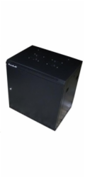 XtendLan 19" 9Ux600mm 450mm WS-9U-64-FS-BLACK XtendLan 9U/600x450, na zeď, jednodílný, plné dveře, úprava proti vykradení