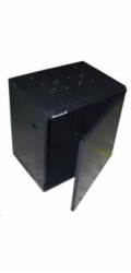 XtendLan 19" 9Ux600mm 450mm WS-9U-64-FS-BLACK XtendLan 9U/600x450, na zeď, jednodílný, plné dveře, úprava proti vykradení