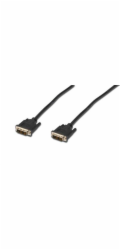 Digitus připojovací kabel DVI-D(18+1), Stíněný, SingleLink, Černý, 2m