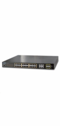 Planet GS-4210-24PL4C Planet GS-4210-24PL4C PoE switch L2/L4, 28x 1000Base-T, 4x SFP, Web/SNMPv3, ext 10Mb/s, 802.3at-440W
