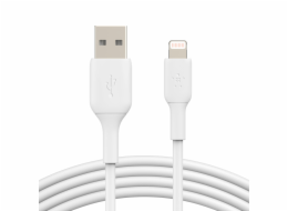 Belkin Lightning nab./sin. kabel 1m, PVC, bily, mfi cer.