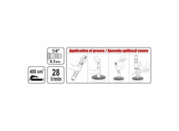 Yato Pneumatická mazací pistole 400ml (YT-07055)