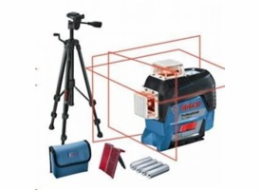 Bosch Linienlaser GLL 3-80 C Professional + Baustativ BT 150, Kreuzlinienlaser