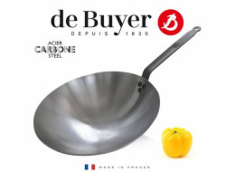 WOK pánev de Buyer, 5114.35, CARBONE PLUS, WOK, ocel, 35 cm